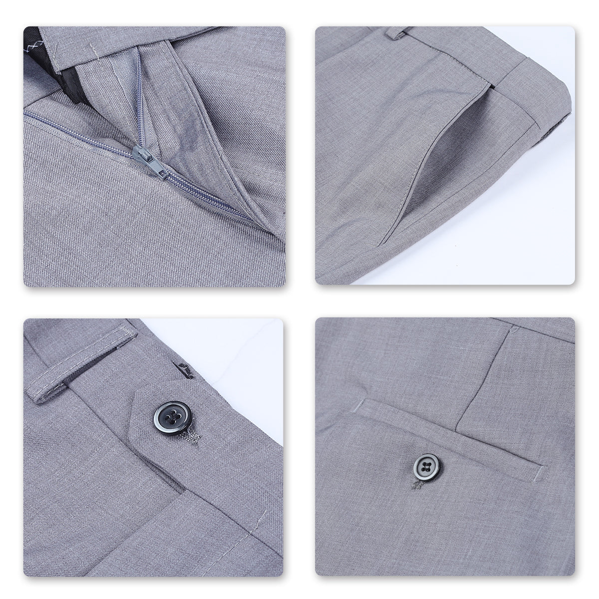 Two Piece LightGrey Suit One Button Suit