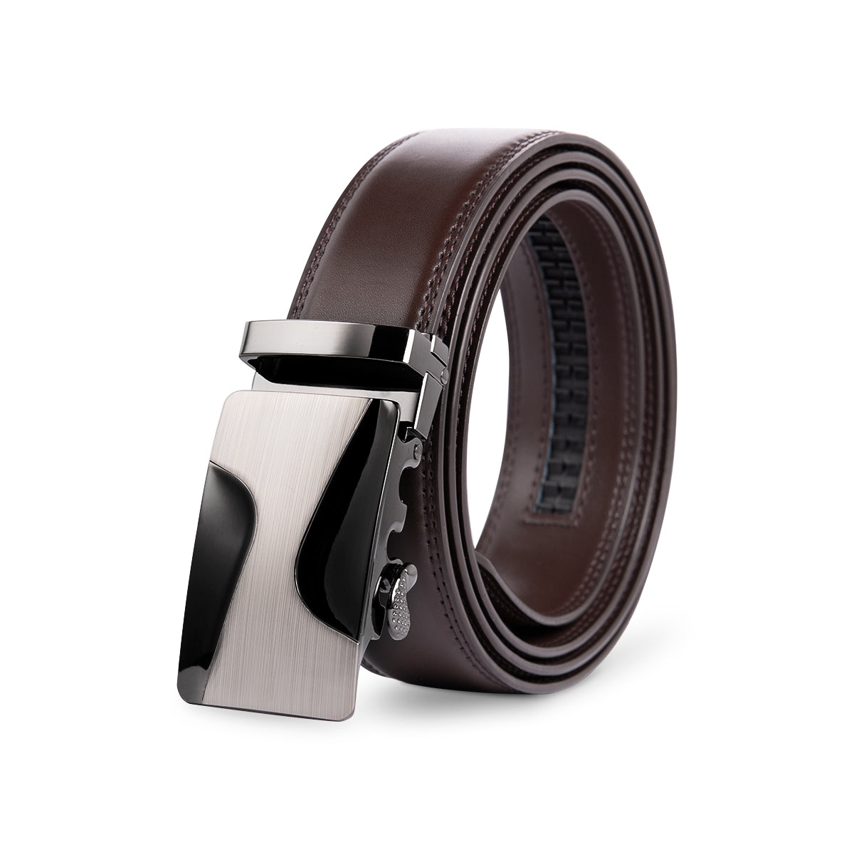Electroplated Curve Shape Automatic Buckle Belt 4 Colors