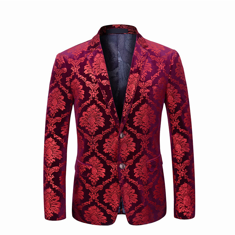 Modern Fit Paisley Floral Blazer 4 Colors - Cloudstyle
