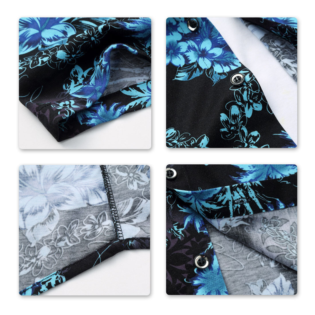 Slim Fit Floral Blue Jasmine Flower Shirt