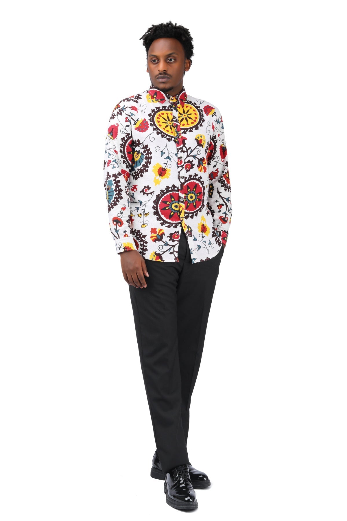 Men's Funky Printed Shirt Casual Shirt Fancy Floral Tops