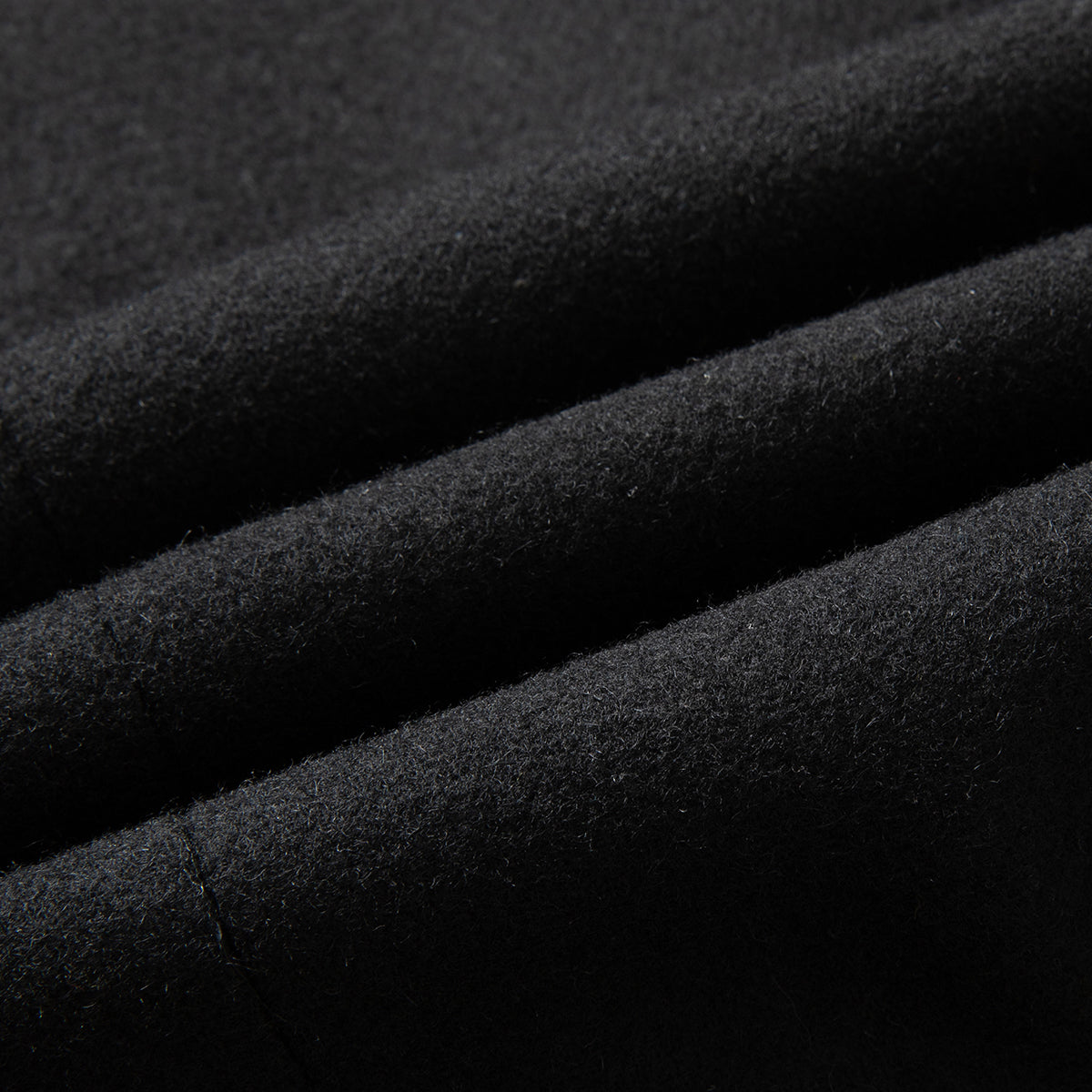 Mens Solid Color Casual Coat Black