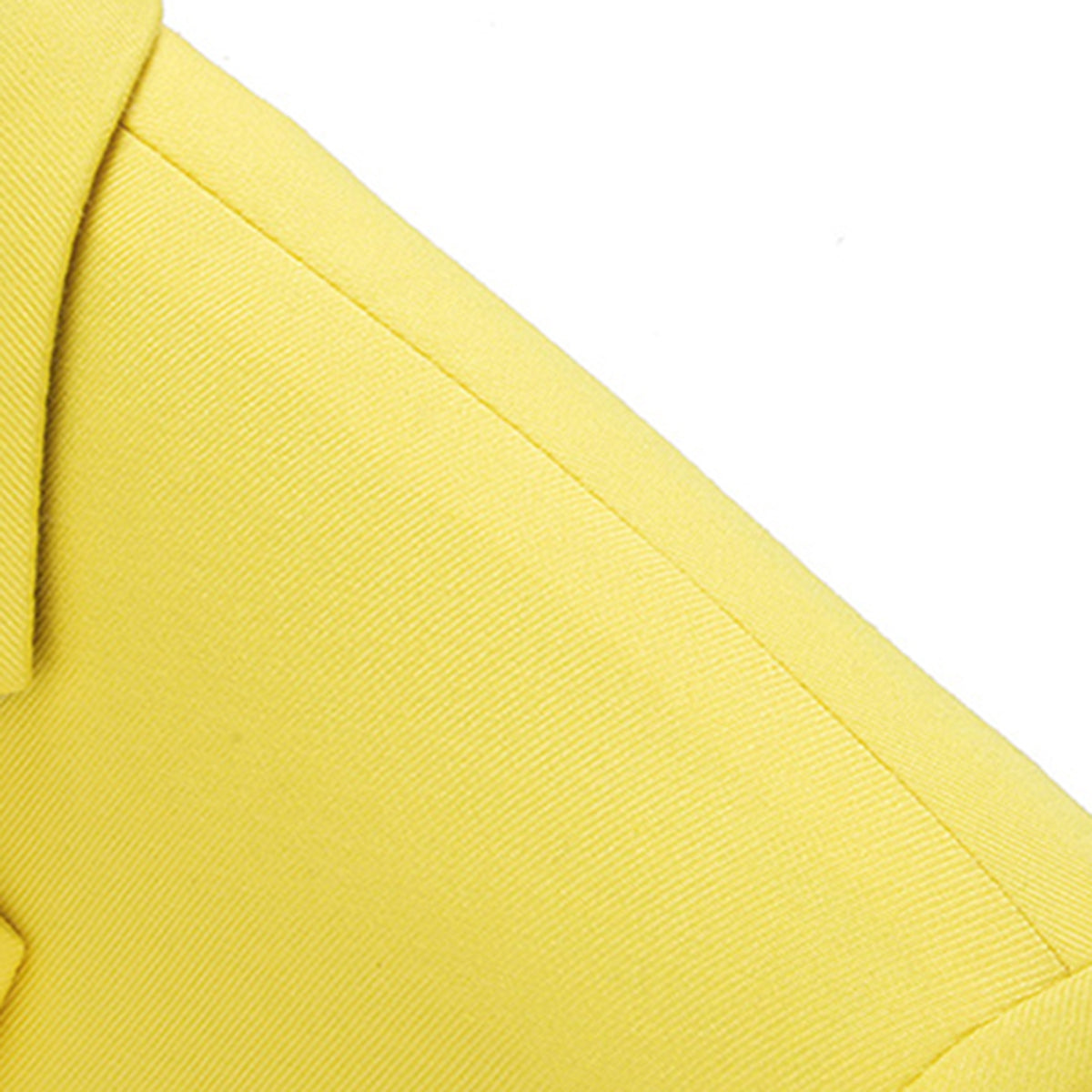 2-Piece Slim Fit Simple Designed Yellow Suit