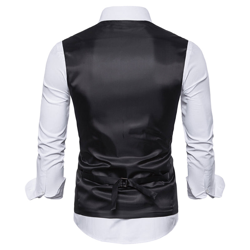Slim Fit Comfortable Stripe Brown Vest