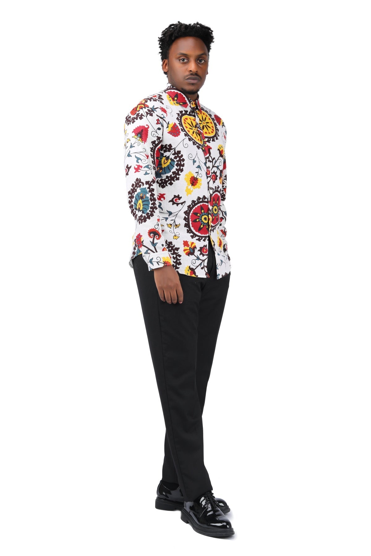Men's Funky Printed Shirt Casual Shirt Fancy Floral Tops