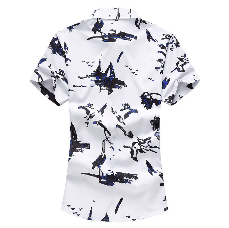 Slim Fit Pattern Printed T-Shirt White