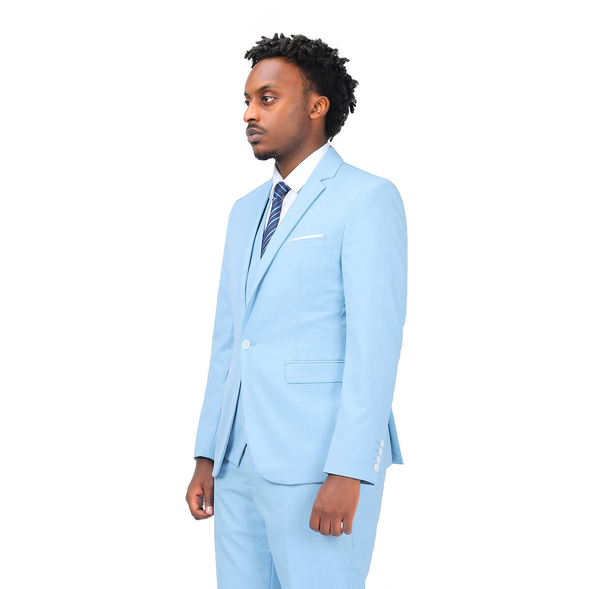 Sky Blue Stylish Blazer One Button Casual Blazer