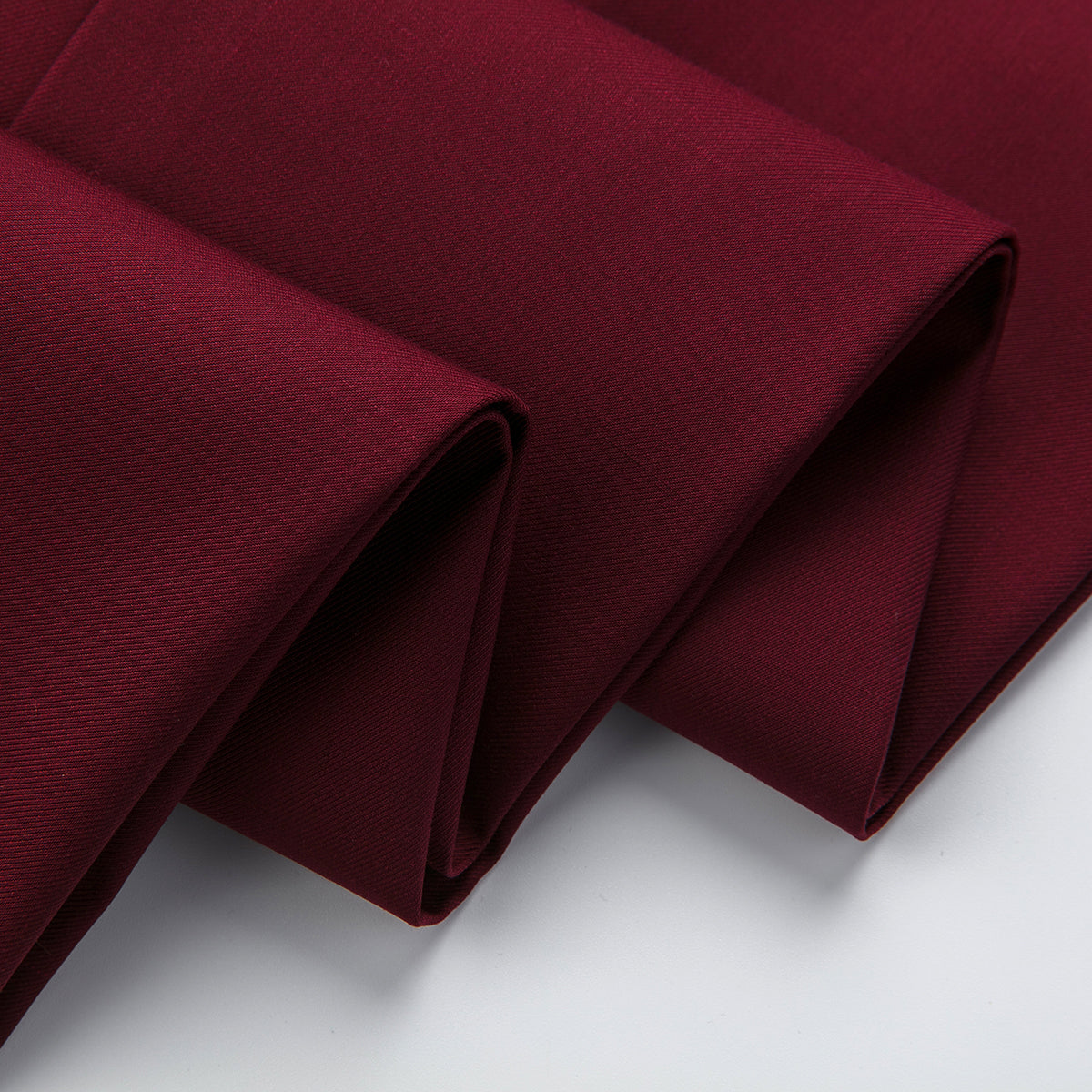 Men's Two-Button Back Slit Lapel Collar 3-Piece Suit Wine Red