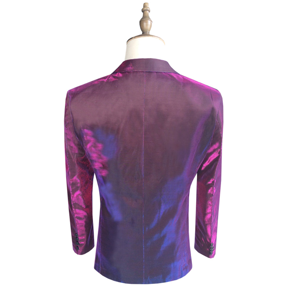 Slim Fit Gradient Ramp Blazer Purple