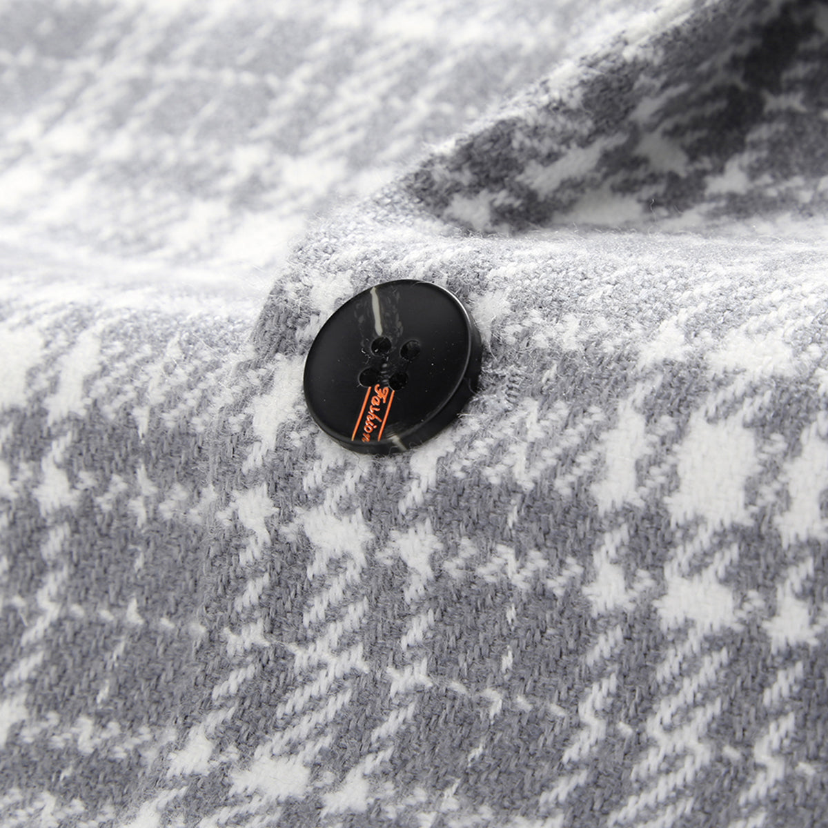 Men's Autumn One Button Casual Plaid Jacket Light Grey