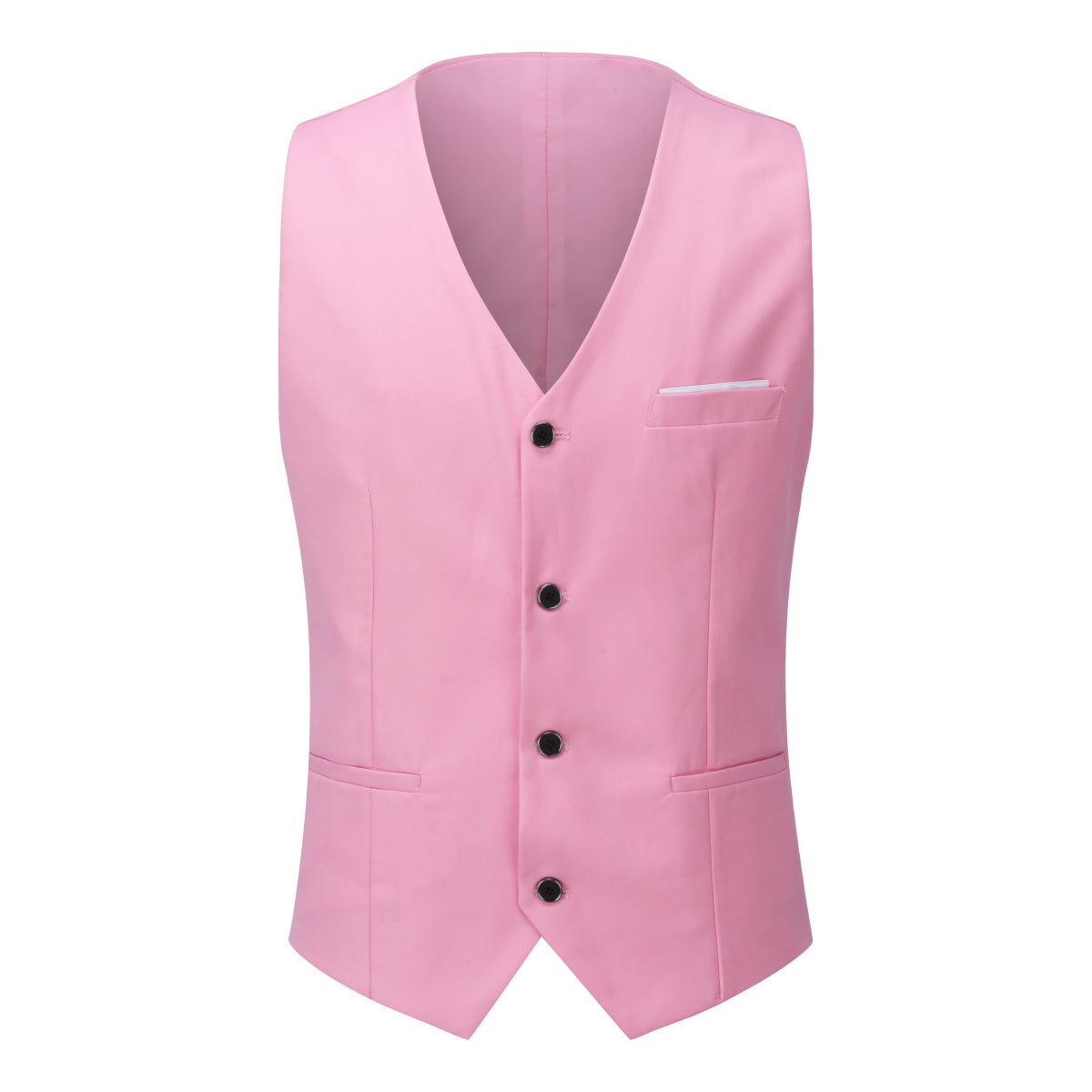 Slim Fit One Button Casual Pink 3-Piece Suit
