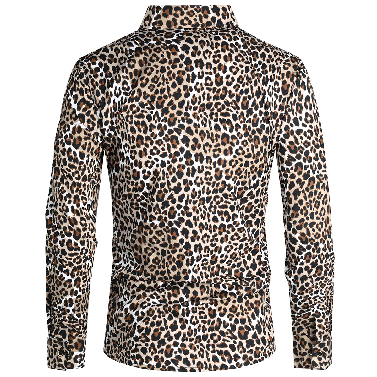 Regular Fit Leopard Style Shirt Coffee