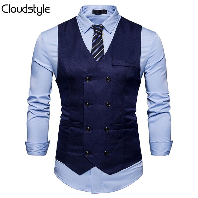 Slim Fit Durable Casual Vest Navy