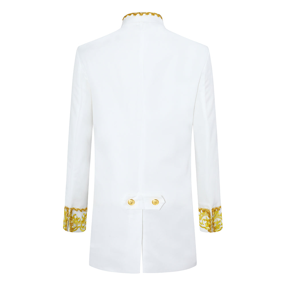 3-Piece Men's Royal Style Fashion Suits Tuxedo Wedding White