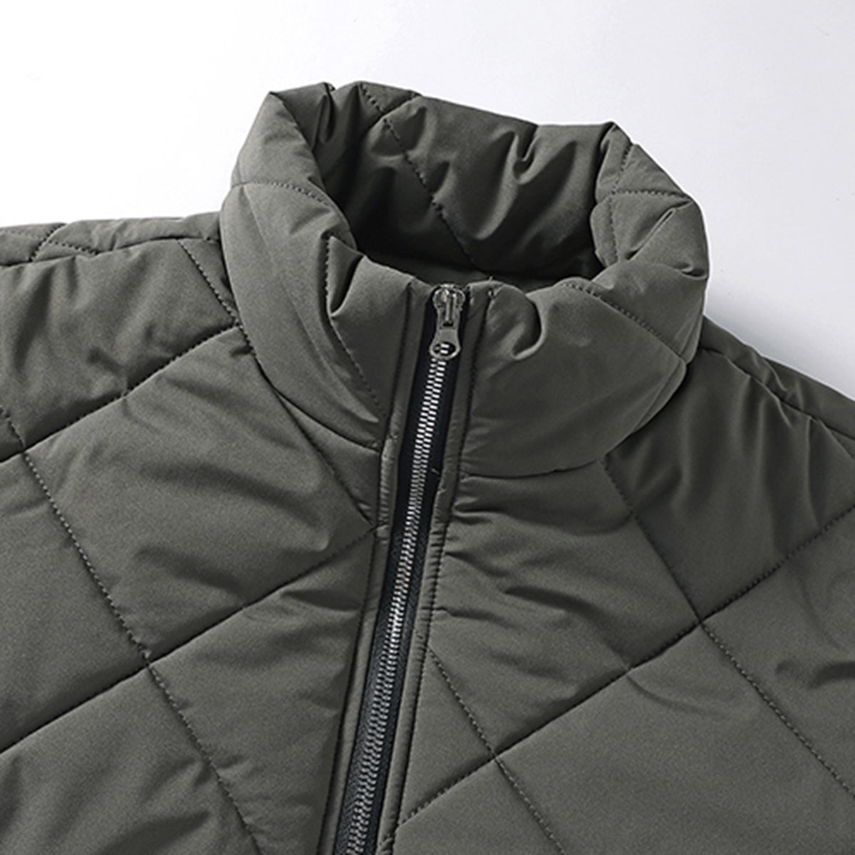 Mens Warm Light Slim Fit Padded Jacket Cotton Coat Deep Green