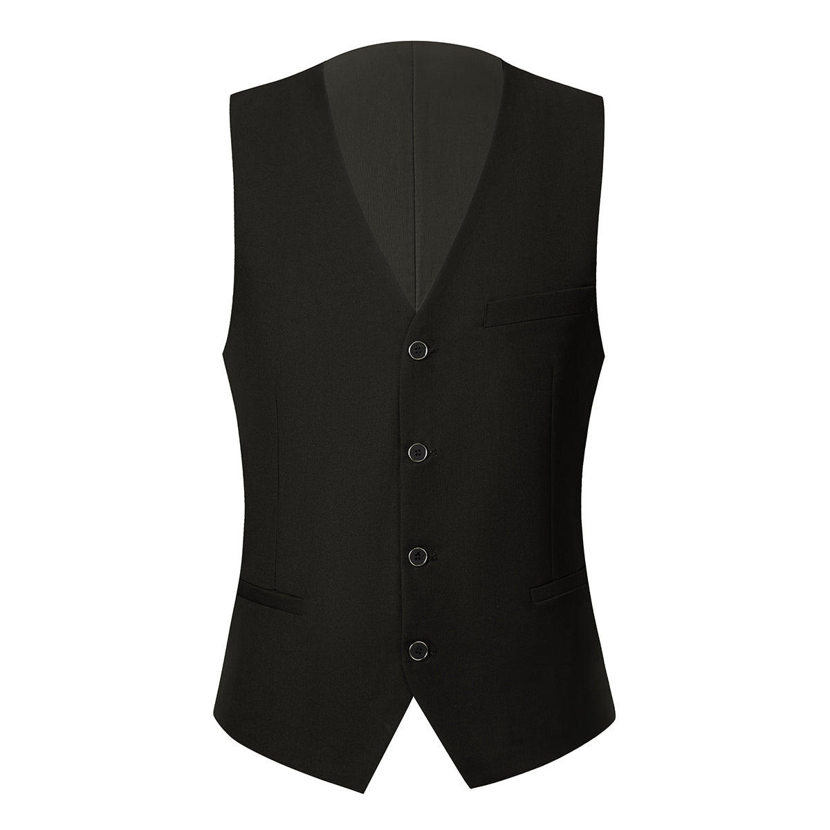 3-Piece One Button Suit Slim Fit Black Suit