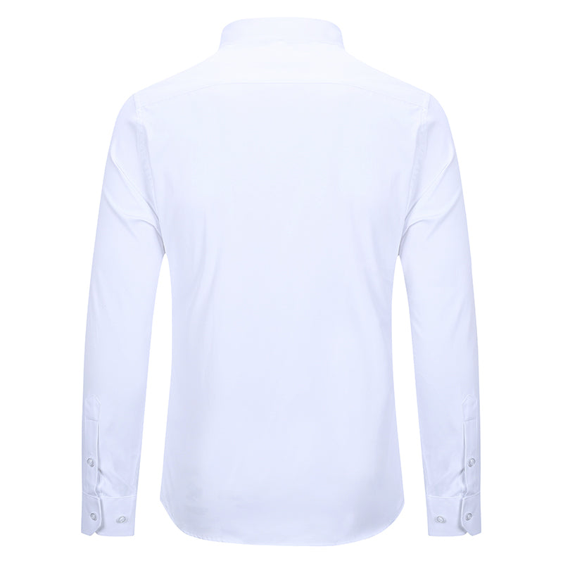 Slim Fit Turn-Down Collar White Shirt