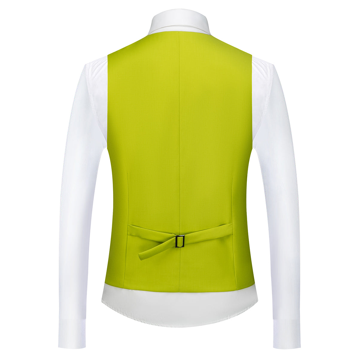 Men's Two-Button Back Slit Lapel Collar 3-Piece Suit Grass Green