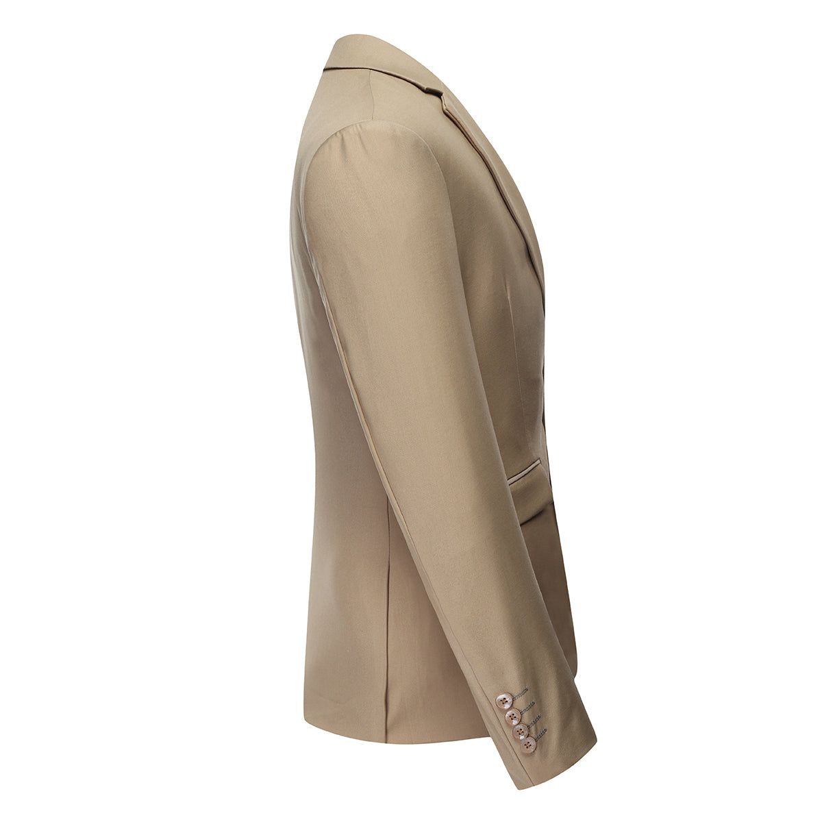 Two Piece Khaki Suit One Button Suit