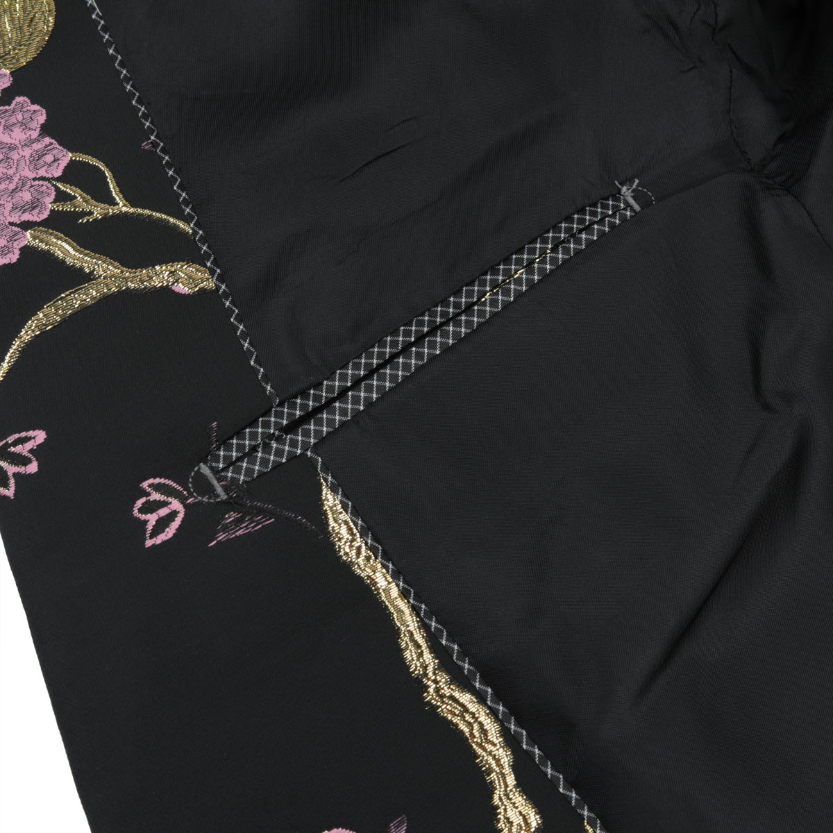 Men's One Button Notched Lapel Embroidered Blazer Pink