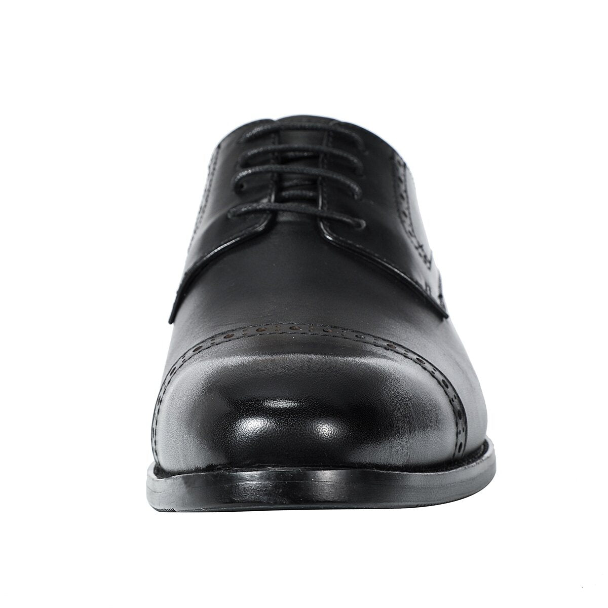 Men's Three Joint Business Formal Breathable British Leather Shoes Black