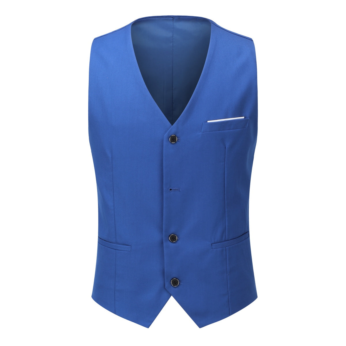 Slim Fit One Button Casual Royal Blue 3-Piece Suit