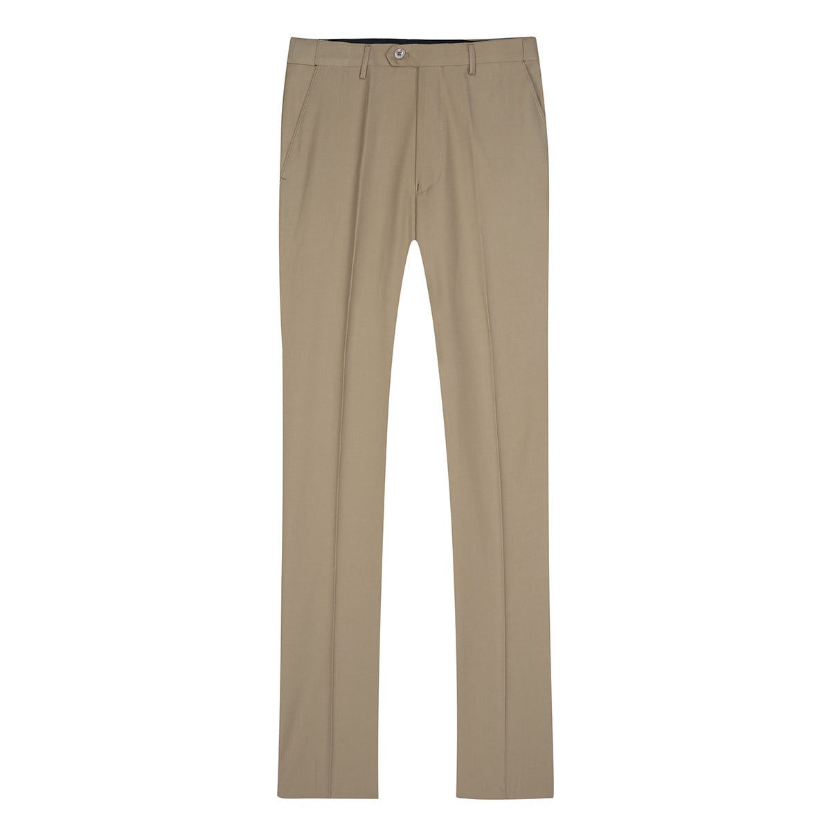 Two Piece Khaki Suit One Button Suit