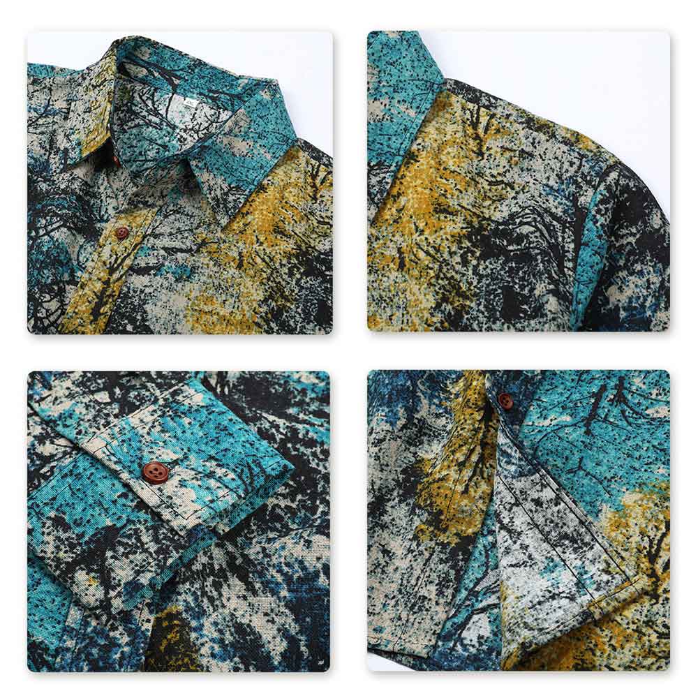 Men's Funky Printed Shirt Casual Shirt Fancy Floral Tops