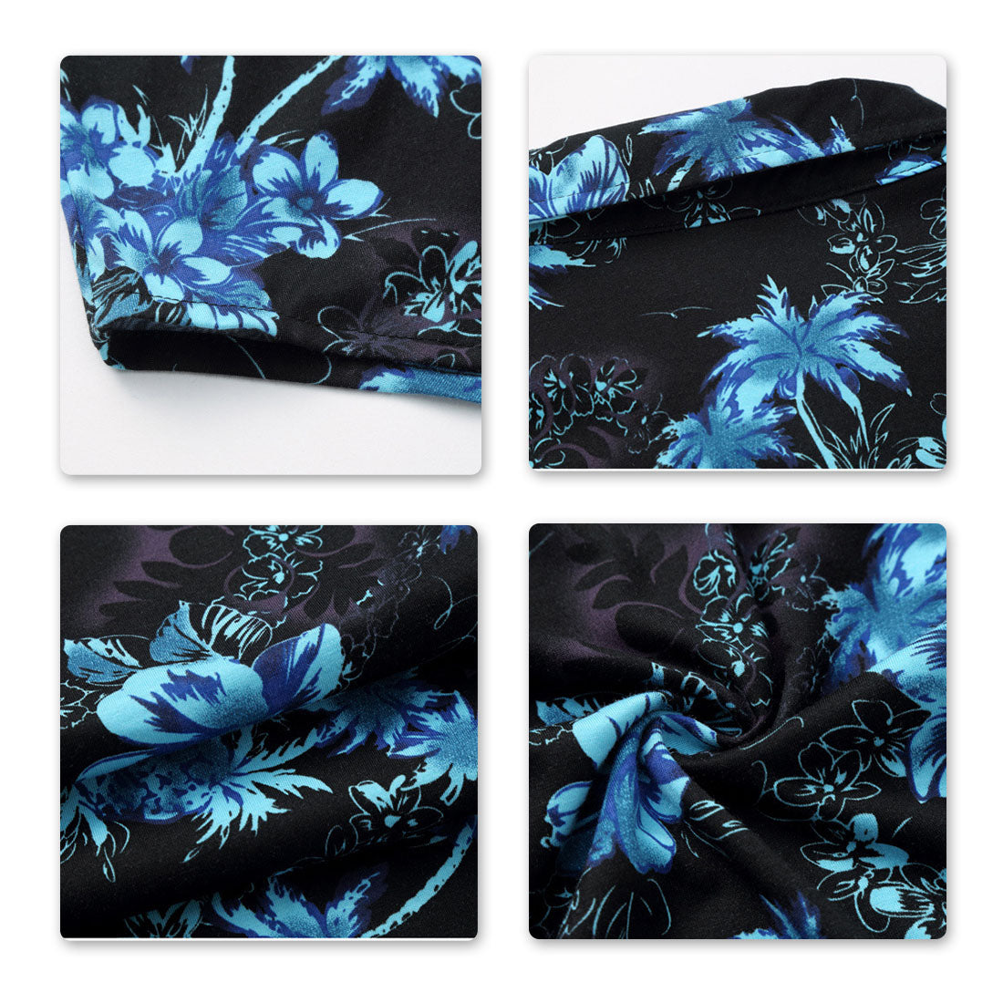 Slim Fit Floral Blue Jasmine Flower Shirt