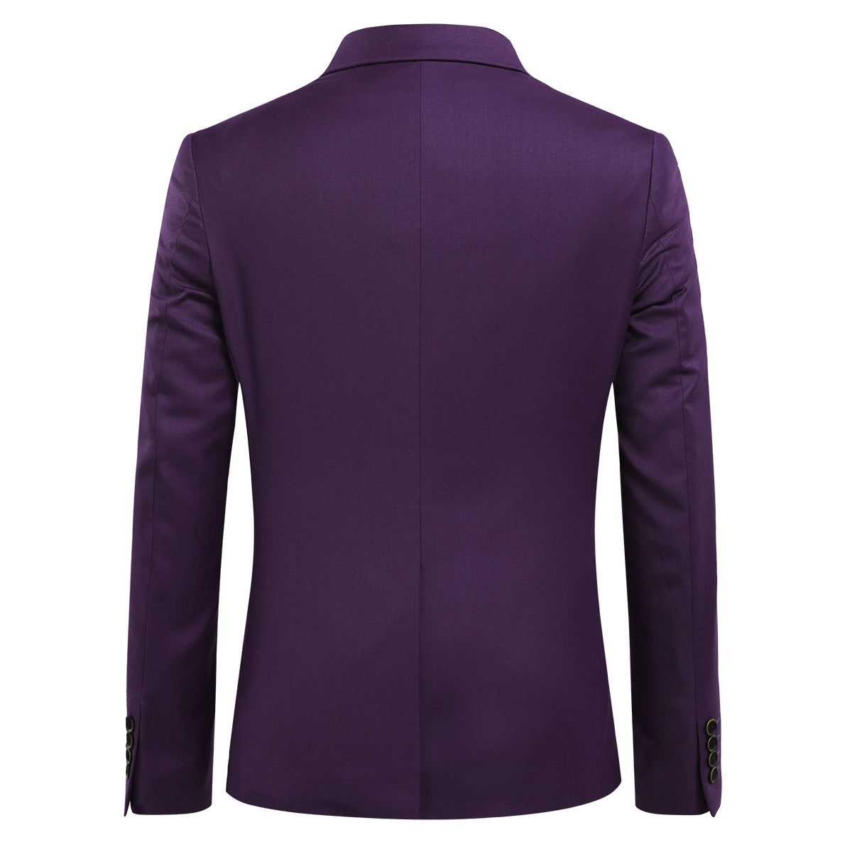 Mens Solid Color One Button Single Breasted Blazer Purple