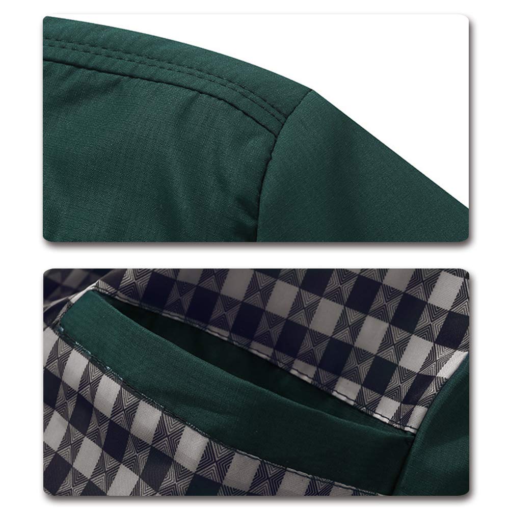 Mens Lightweight Outdoor Zipper Softshell Windbreaker Jacket Green