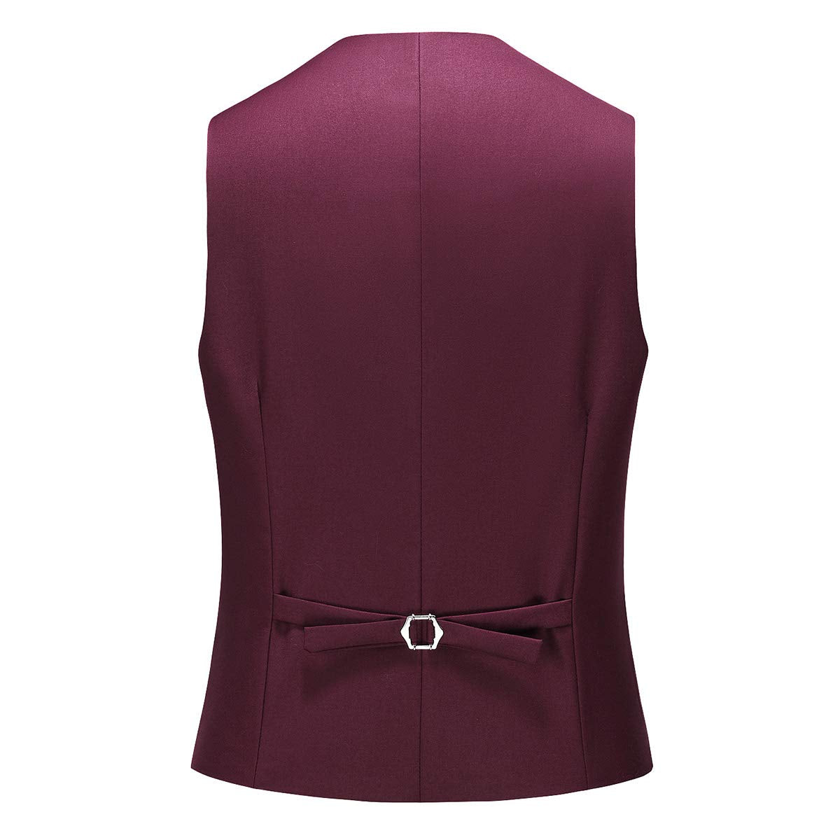 Mens 3 Piece Dress Suit Formal Casual Tux Vest Trousers Wine Red