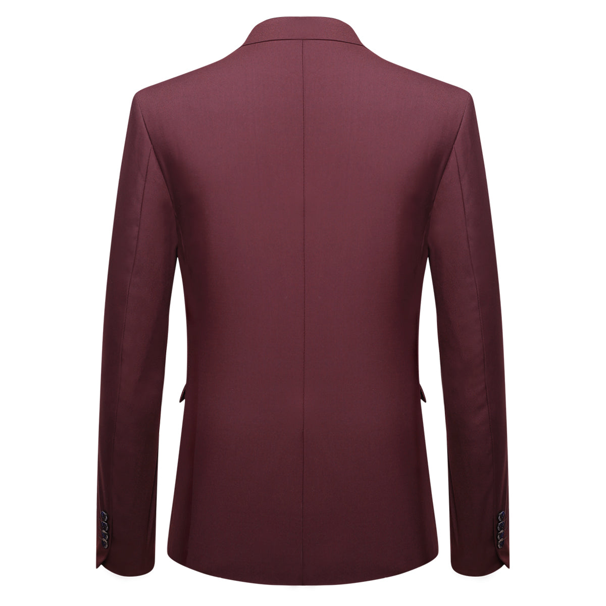3-Piece Slim Fit Classic Casual Maroon Suit