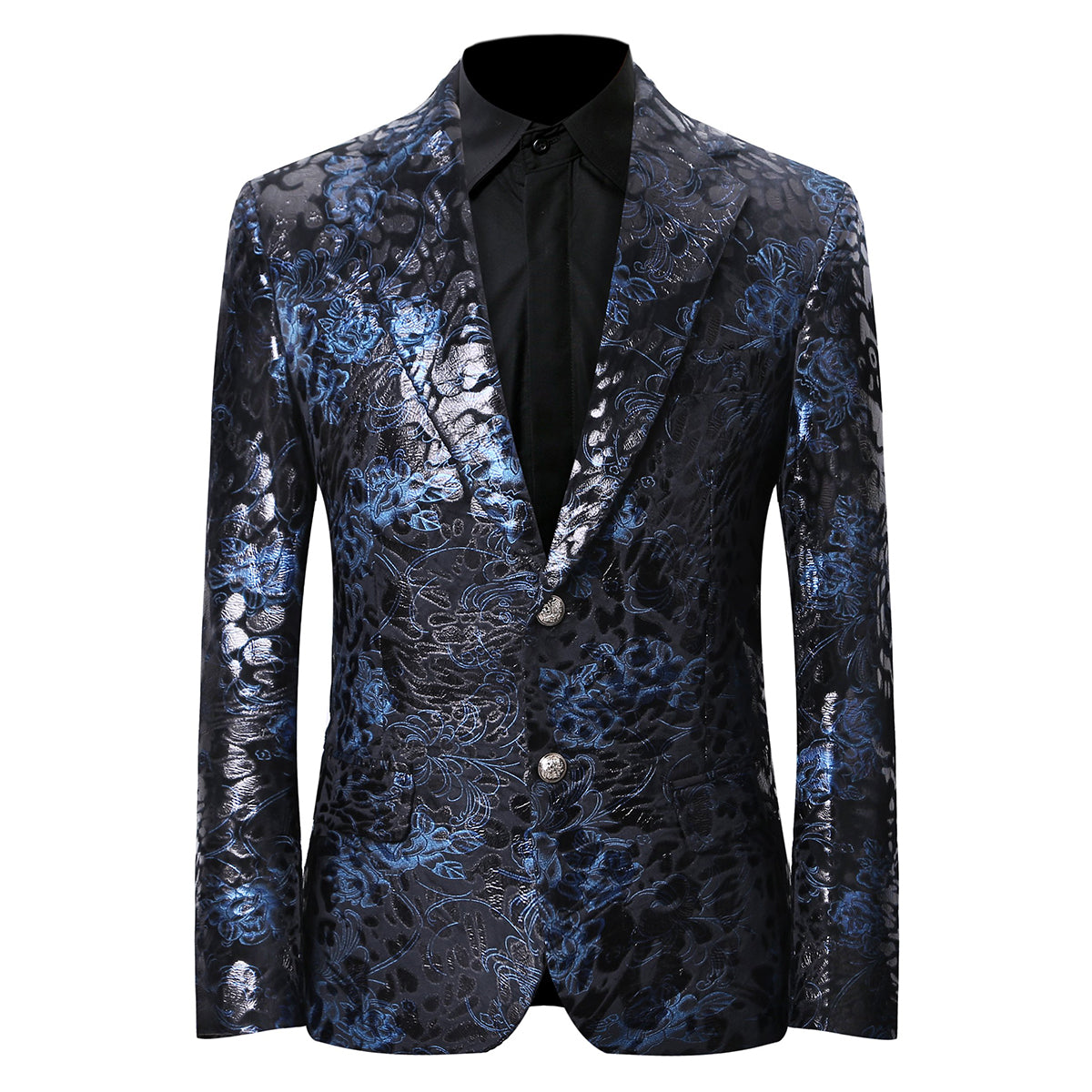 Navy Print Stylish Blazer Slim Fit Floral Blazer