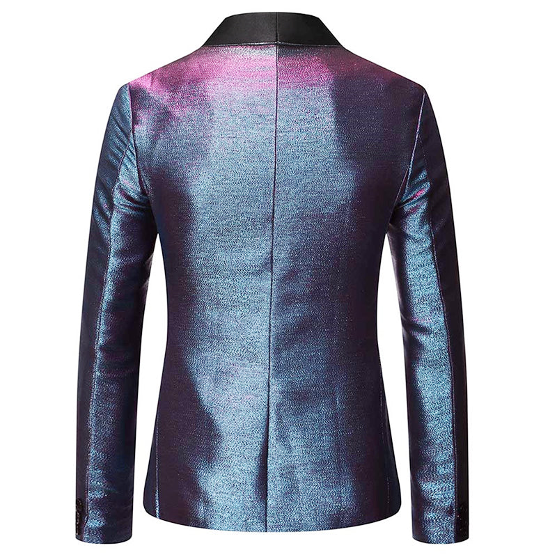 Magic Bluish Violet Tuxedo Jacket Luxury Prom Blazer