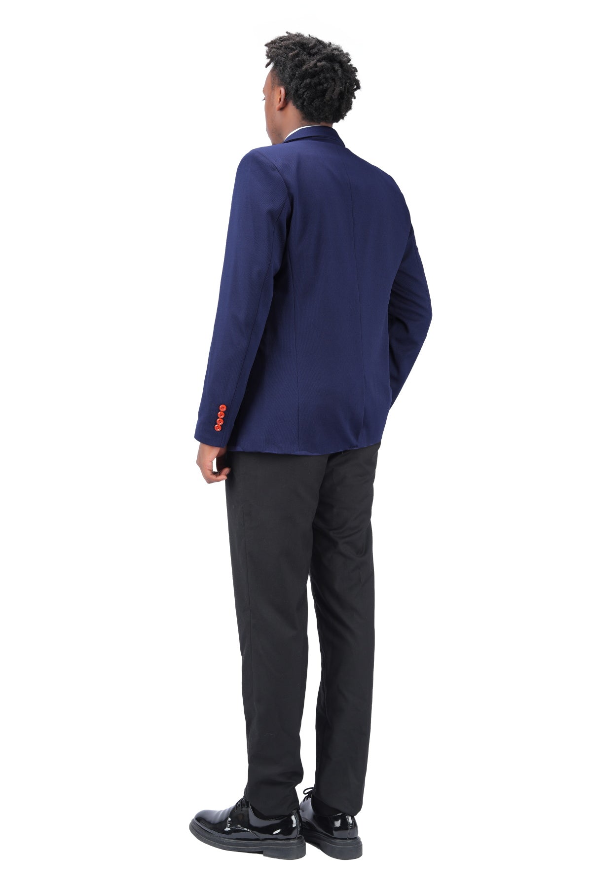 Men's Suit Jacket Slim Fit Coat Business Daily Blazer Dark Blue