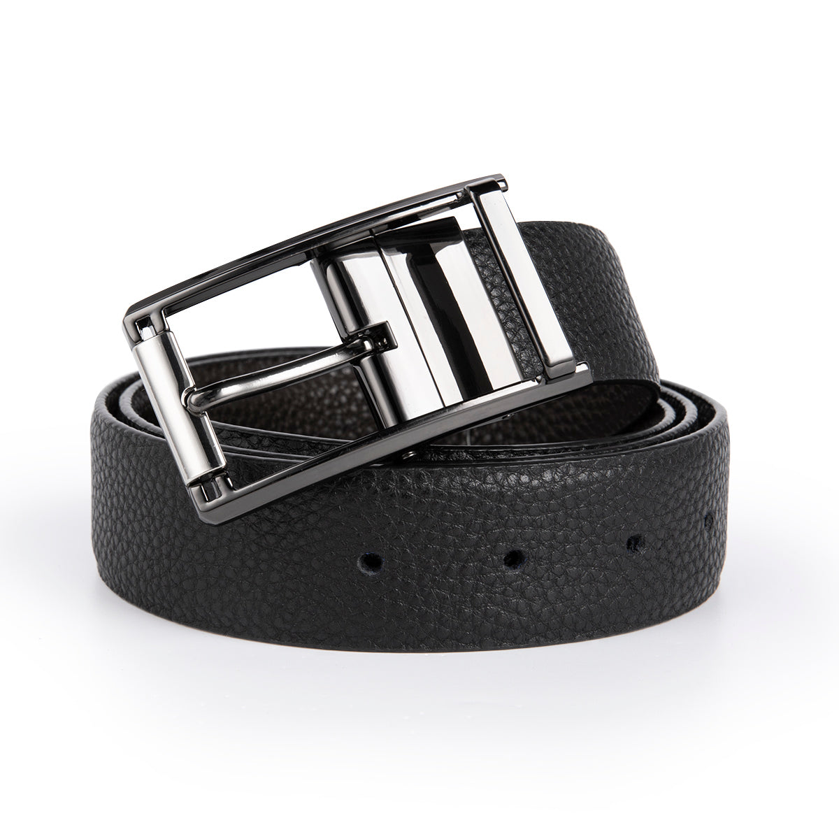 Black Reversible Japanese Pin Buckle Belt Black