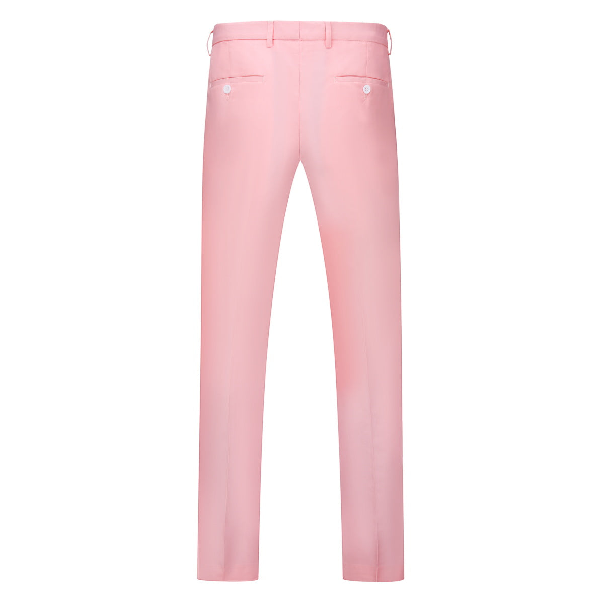 2-Piece Double Breasted Solid Color Pink Suit