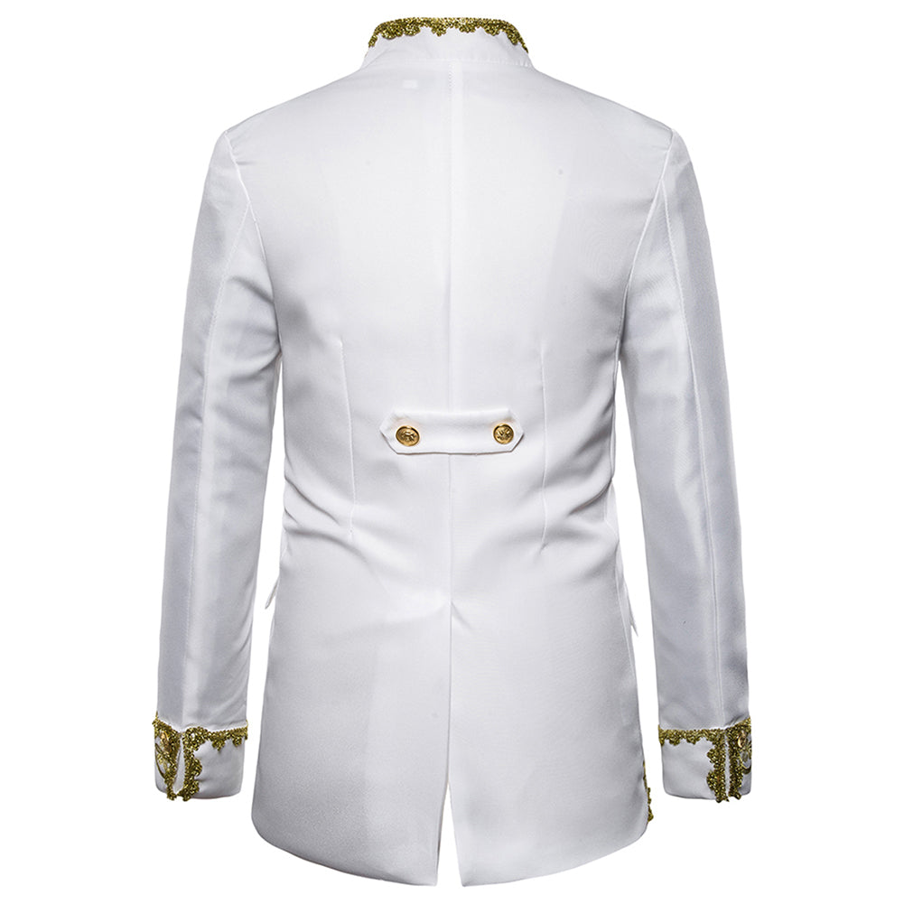 Slim Fit Embroidery White Show Gown