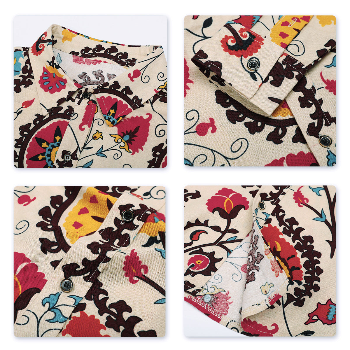 Men's Funky Printed Shirt Casual Shirt Fancy Floral Tops