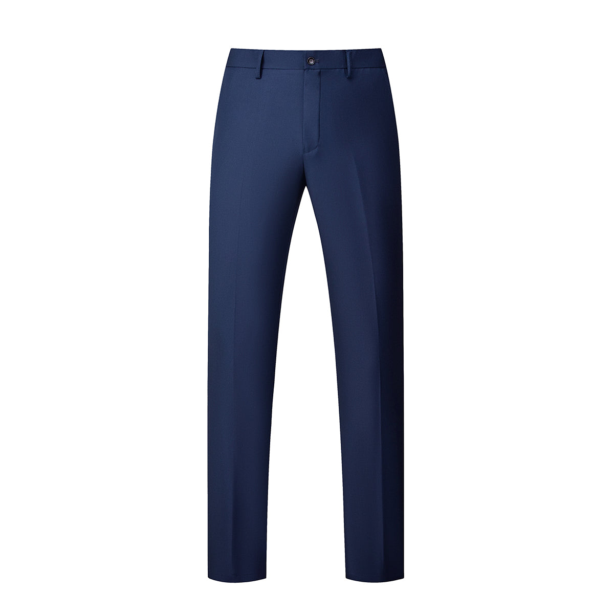 Men's Two-Button Back Slit Lapel Collar 3-Piece Suit Navy