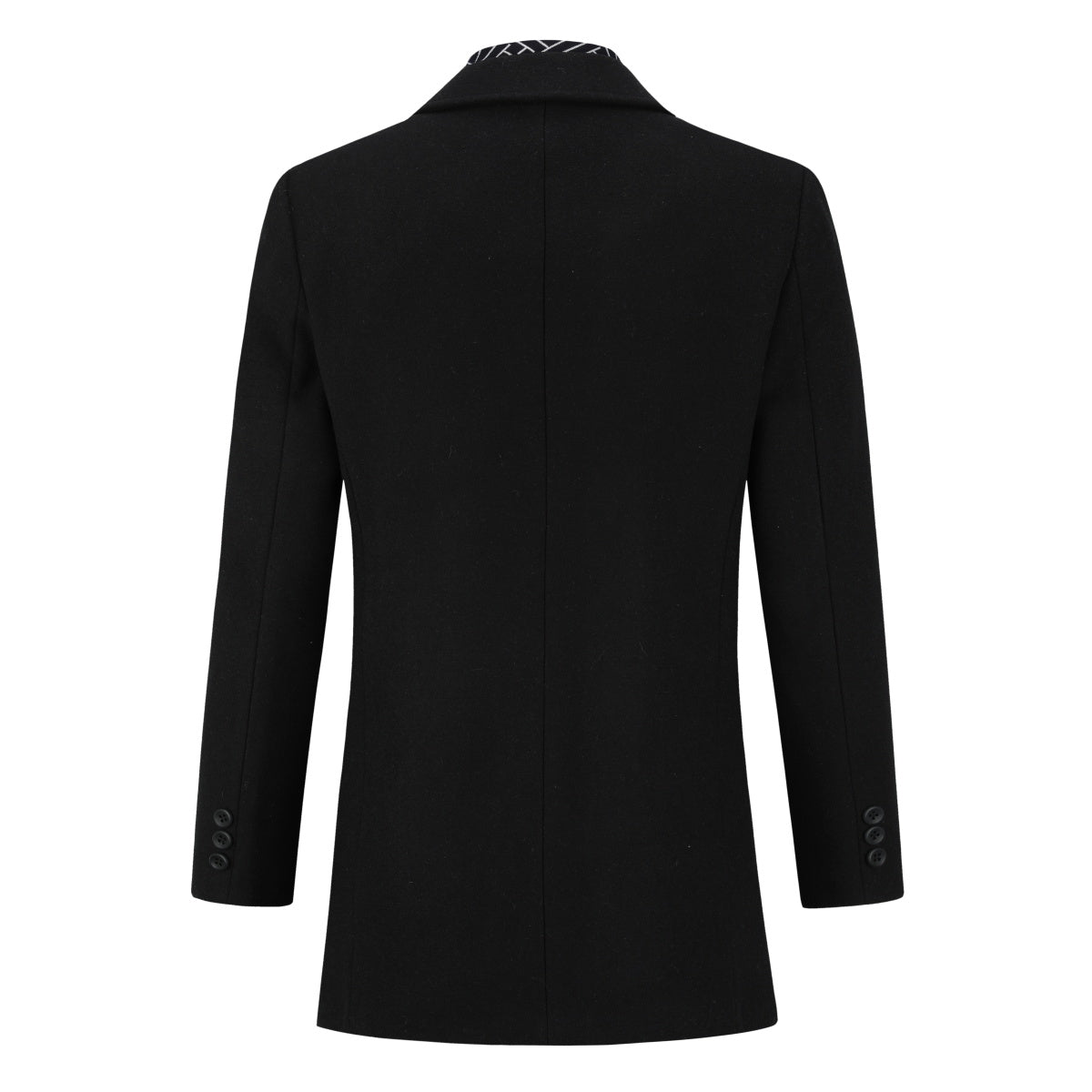 Men's Lapel Two Button Coat Black