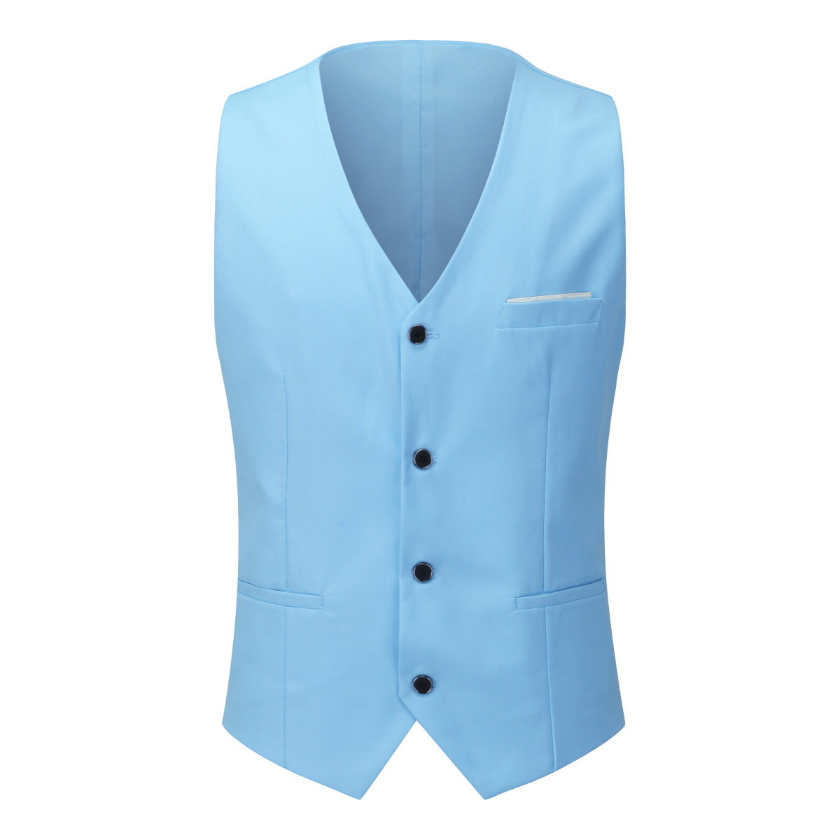 Slim Fit One Button Casual Sky Blue 3-Piece Suit