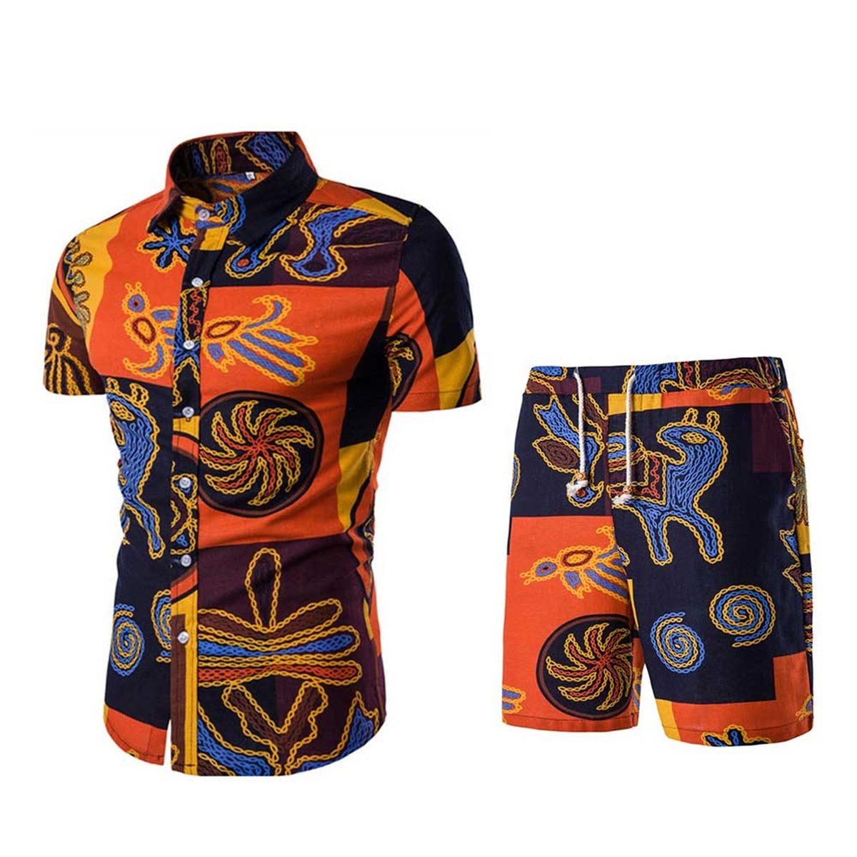 2-Piece Egyptian Style Hawaii Summer Suit