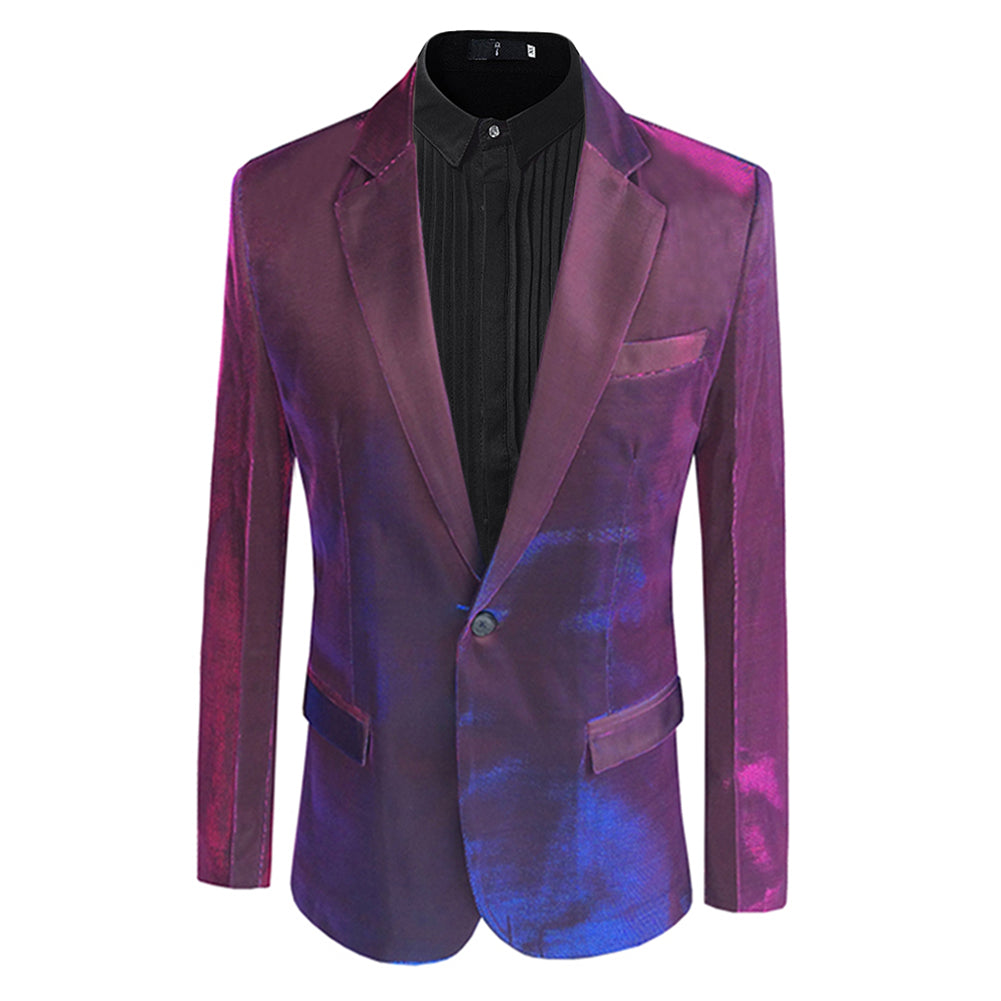 Slim Fit Gradient Ramp Blazer Purple
