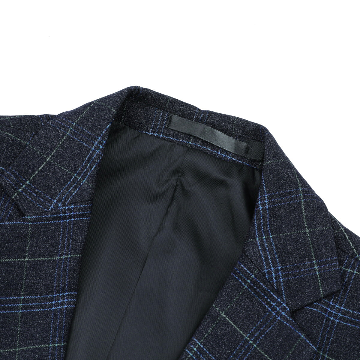 2-Piece Slim Fit Vintage Plaid Suit Black