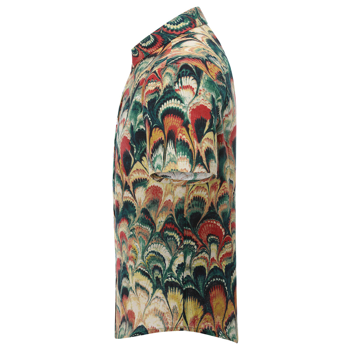 2-Piece Peacock Feather Print Style Summer Suit