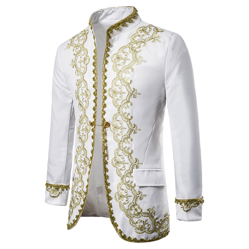 Slim Fit Embroidery White Show Gown