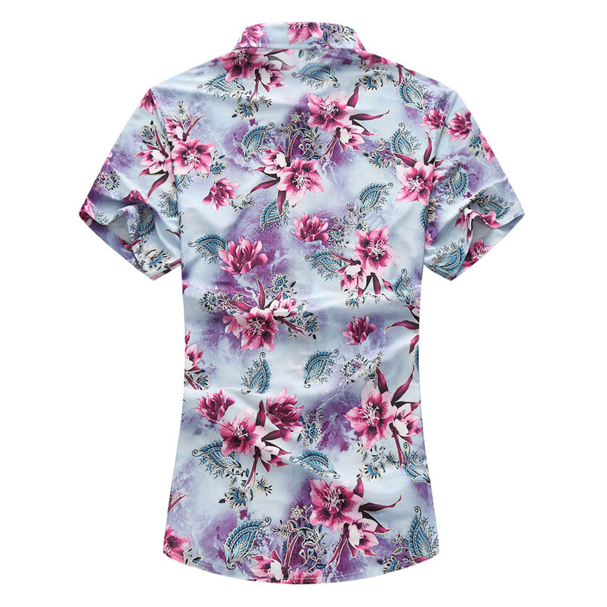Slim Fit Floral Style Shirt Red Flower