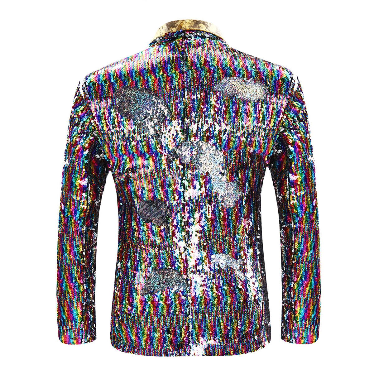 Slim Fit Motley Shiny Sequin Coat 2 Styles